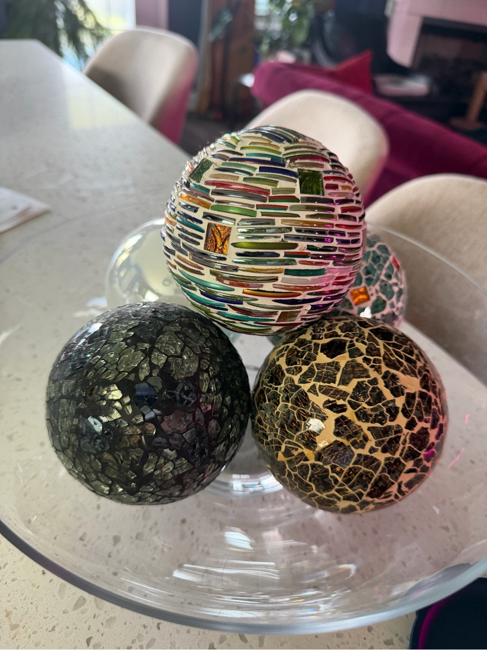 Decorative Mosaic Glass Balls - Picture 10 of 10